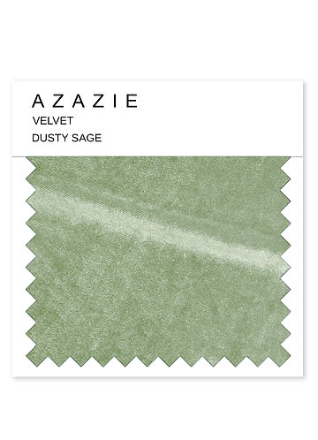 front Azazie Velvet Swatch Dusty Sage