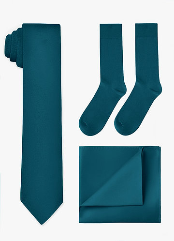 front Conjunto de corbata, pañuelo de bolsillo y calcetines a juego