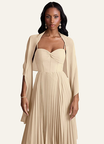 Azazie Dorit Dark Navy Champagne Sheath Scoop Lace Dress | Azazie