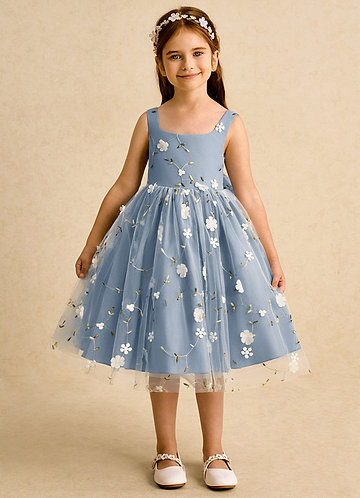 Dusty Blue Flower Girl Dresses | Azazie CA