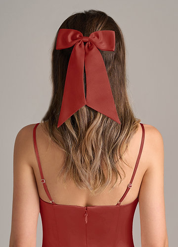 front Matching Color Bow Hair Clip Set
