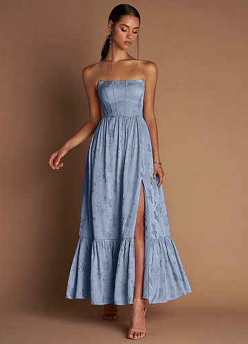 vestido Maxi Pó Azul Floria image1