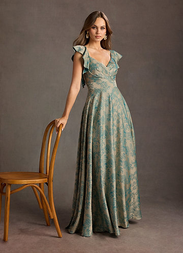 Leilani Platinum Teal Maxi Dress image1