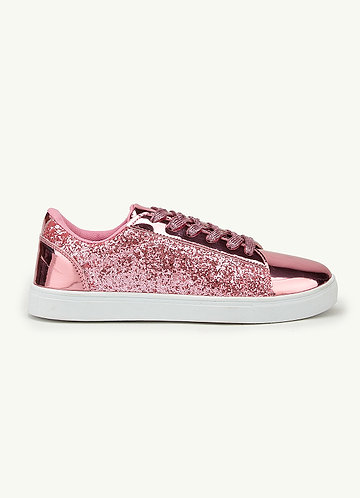 front Glitter Tennis Sneakers