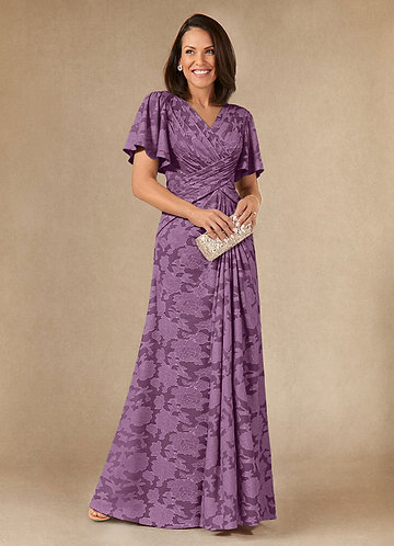 open lace back dress R&M Richards 7300W Long Mother-of-the-Bride Plus-Size Jacket Dress – The  Dress Outlet main image 1