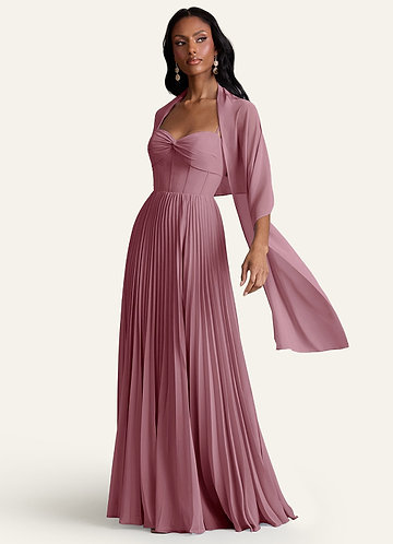 front Azazie Xale De Chiffon Da Irlanda Na Cor Correspondente