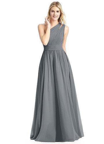 steel gray formal dress