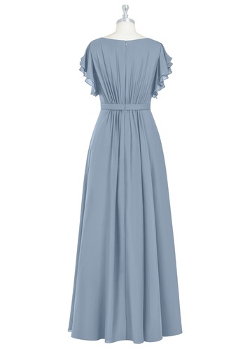 Dusty Blue Modest Bridesmaid Dresses | Azazie