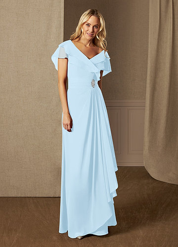 light blue mother of bride dress