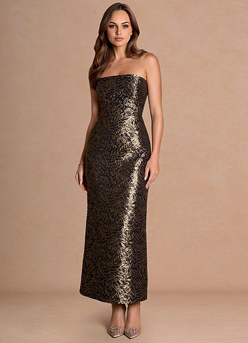 Amali Ebony Gold Maxi Dress image1