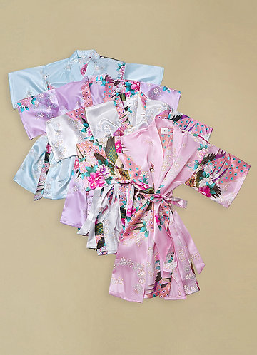 front_Girl's Peony Blossom Robe