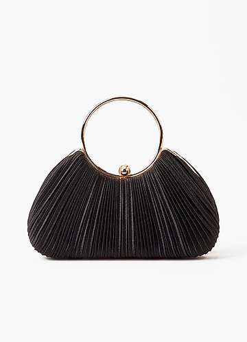 front Satin Pleated Handbag