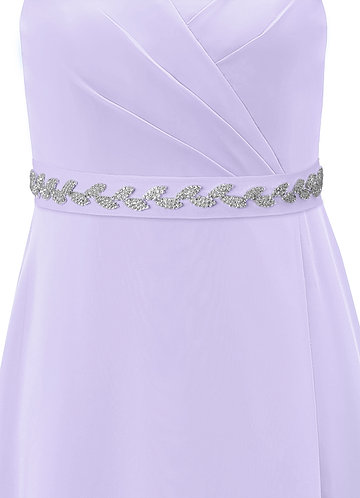 front Chiffon Sash with Laurel Leaf Beading