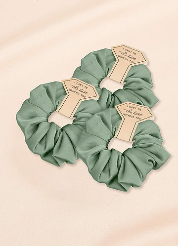 front Matching Color Bridesmaid Stretch Satin Over Size Scrunchies