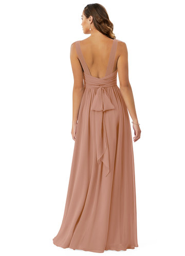 champagne rose bridesmaid dress