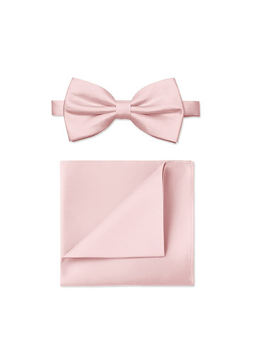 front Set aus Fliege und Einstecktuch aus mattem Satin für Herren