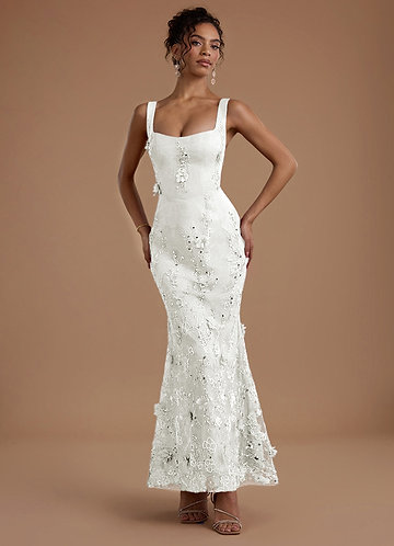 Zarelle White Maxi Dress front