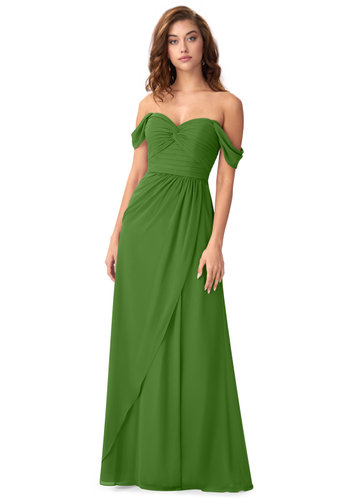 olive green maid of honor dresses