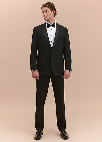 front Winston Black Shawl Lapel Tuxedos