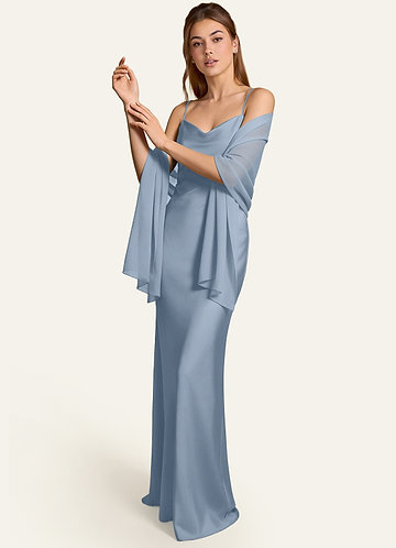 front Azazie Chal de gasa Aleena del mismo color