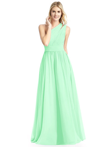 mint green gown for bridesmaid