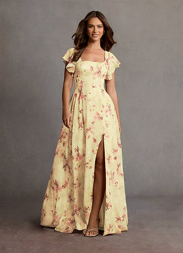 Robe Longue Jaune Clair Halle image1