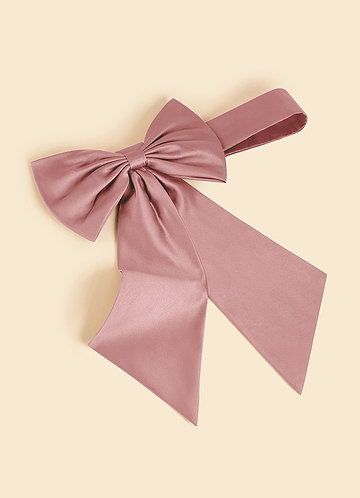 front Matching Color Matte Satin Bow Sash