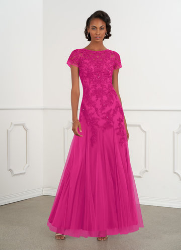 fuschia mother of the bride dress