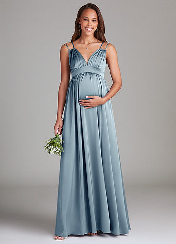 dusty blue azazie dress Azazie Bridesmaid Dress size A6 Color Dusty Blue