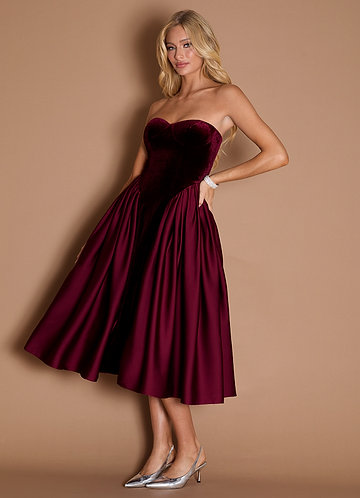Marie Wine Midi Dress image1