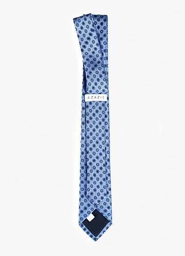 back_Men's Blue Geometric Skinny Tie