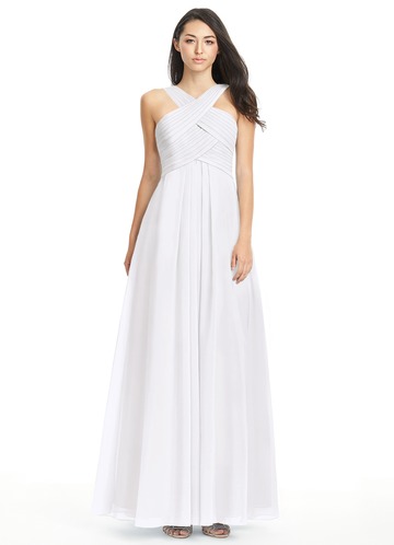 maid of honor white gown