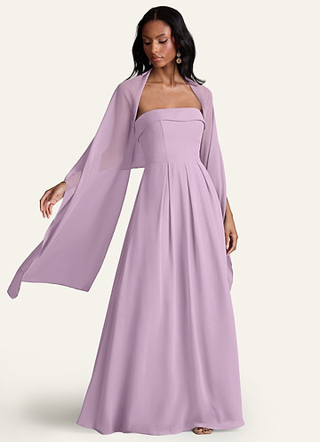 front Azazie Matching Color Chiffon Shawl