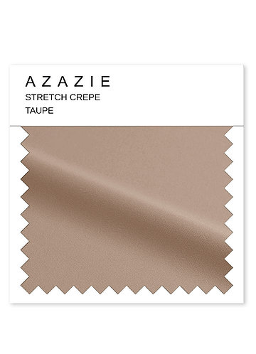 front Échantillon de crêpe extensible Azazie Taupe