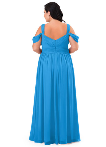 azure blue bridesmaid dresses