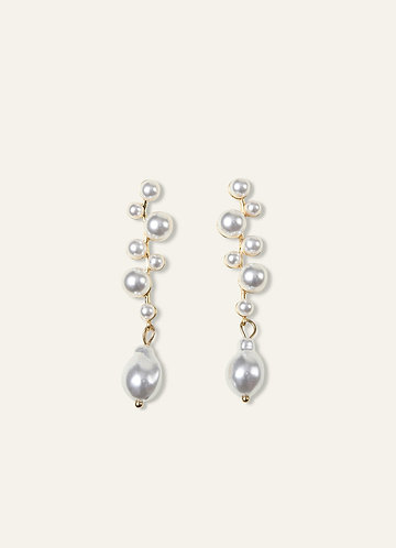 front Pearl Chandelier Earrings