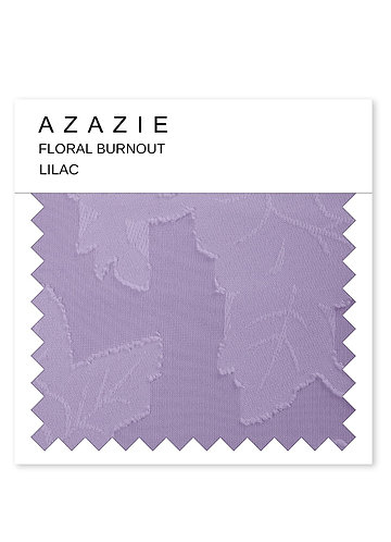front Azazie Floral Burnout Swatch Lila