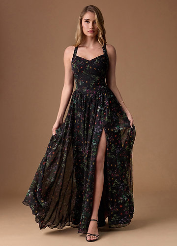 strapless open back dress Elegant Black Georgia Maxi Dress