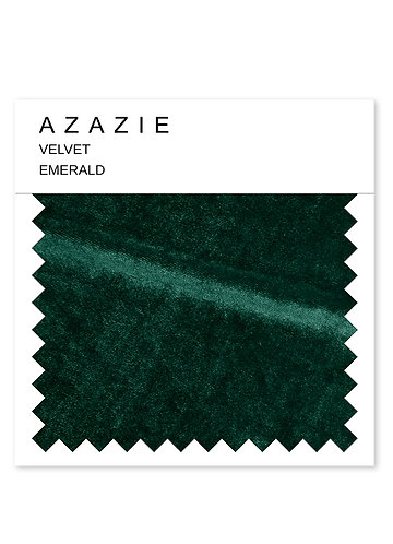 front Azazie Emerald Velvet Swatch