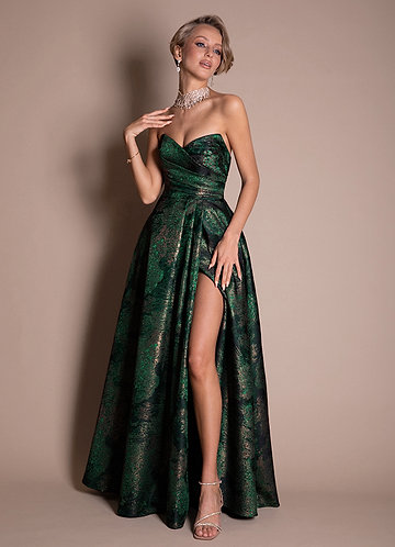 Daiane Emerald Gold Gown image1
