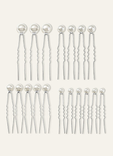 front Singular Pearl Hairpins 18pic Set