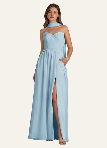 front Azazie 매칭 컬러 쉬폰 스카프