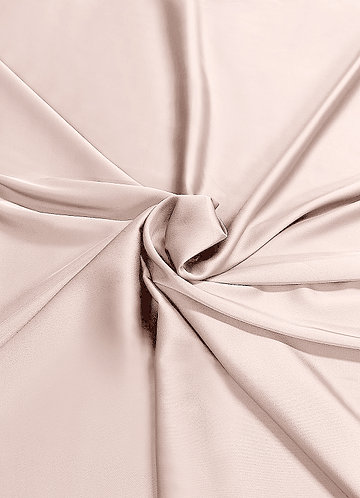 front Tissu satiné extensible Azazie au mètre Rose Pâle