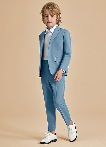 front Oliver Boys Light Blue 2-Piece Suit