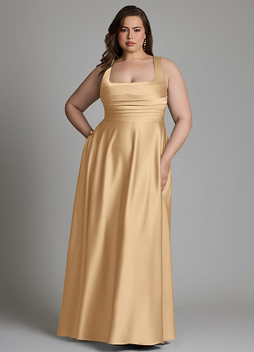 plus size formal gold dress Bridesmaid Dresses White Dresses