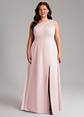 Blushing Pink Plus Size Bridesmaid Dresses | Azazie Blushing Pink Plus Size Bridesmaid Dresses | Azazie
