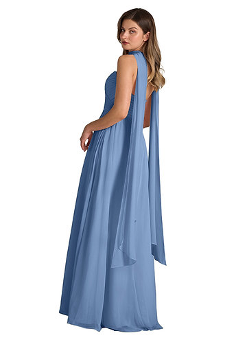 front Azazie Matching Color Chiffon Scarf