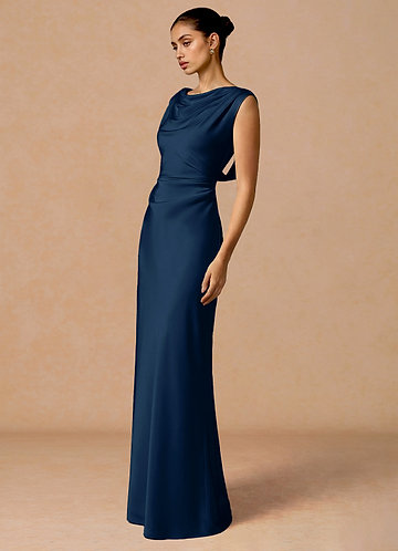 Evarine Maxi Klänning Marin front