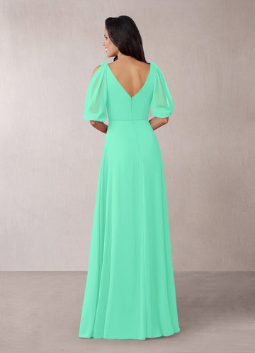 turquoise mother of the bride dress