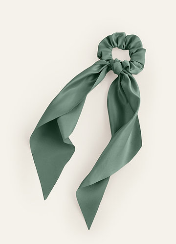 front Elastico per capelli in raso opaco coordinato